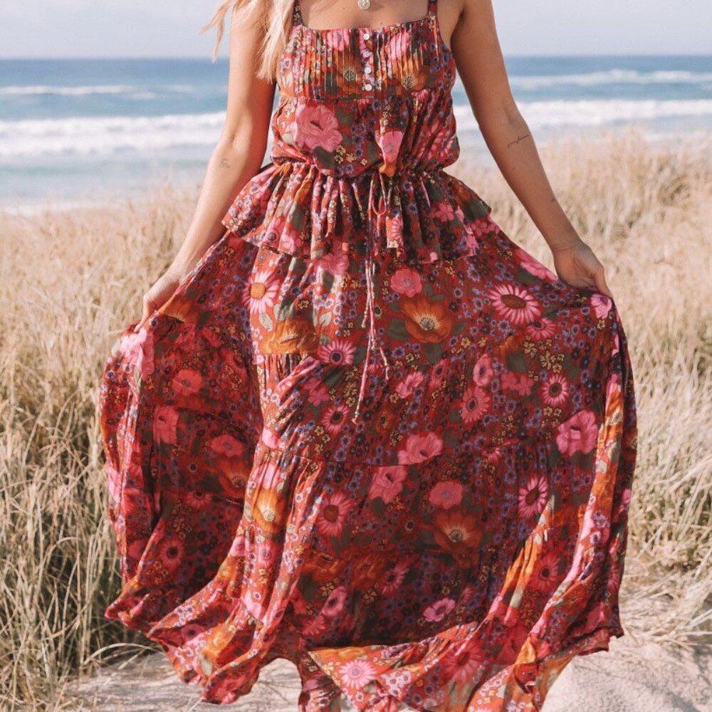 Spell Bravehearts Desert Daisy Maxi Skirt XS